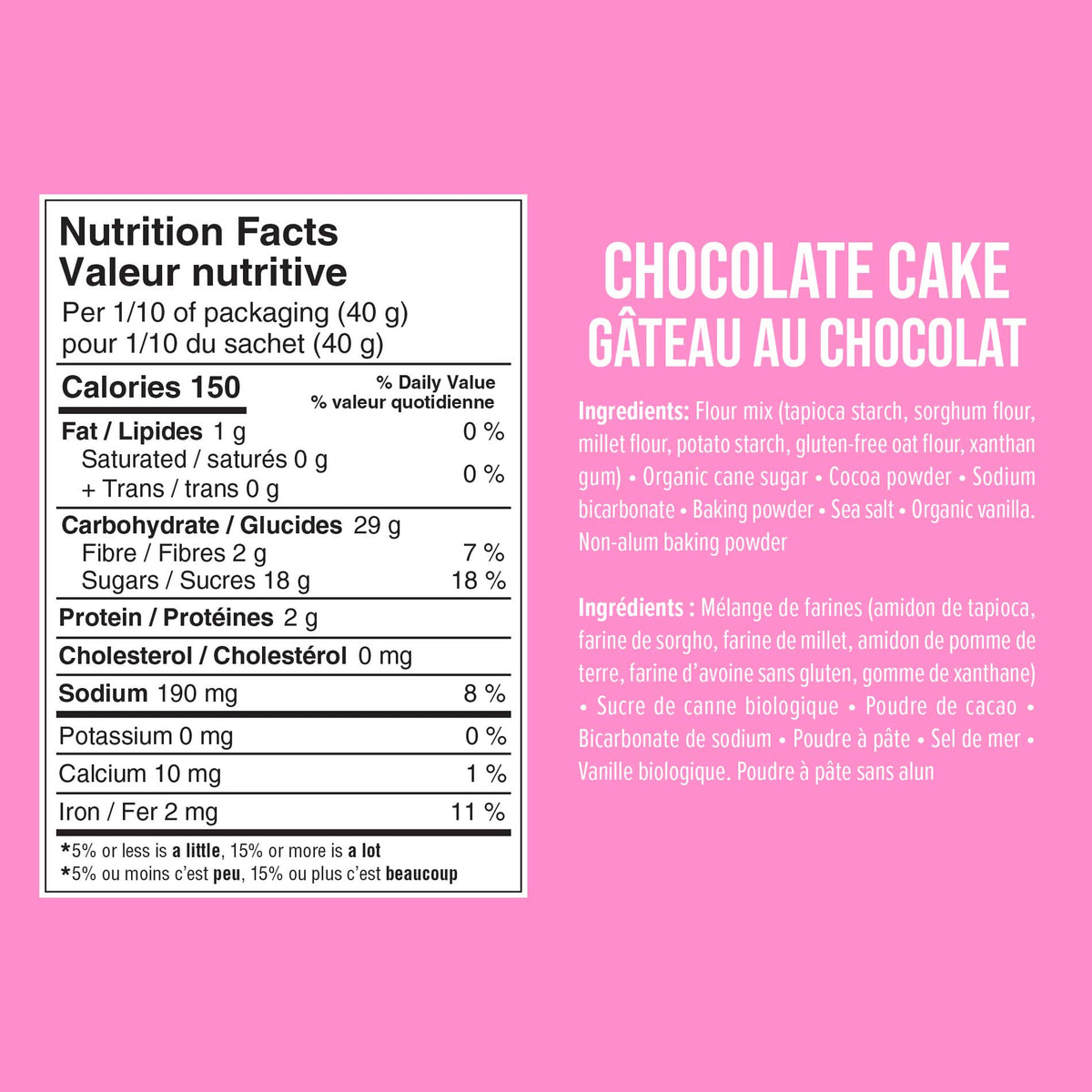 Mélange à Gâteau au Chocolat Sans Gluten (13.49$ CAD$) – La Boite à Grains