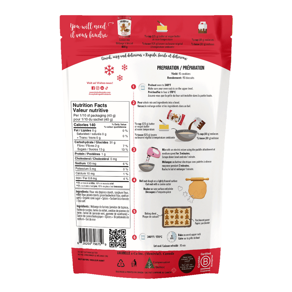 Gluten-free cookie mix - Christmas 400 g
