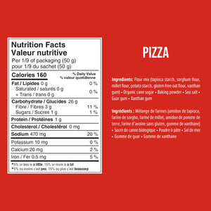 Mélange à pizza de Lulubelle & Co, sans gluten et à base de plantes, des ingrédients sains et bons pour la santé